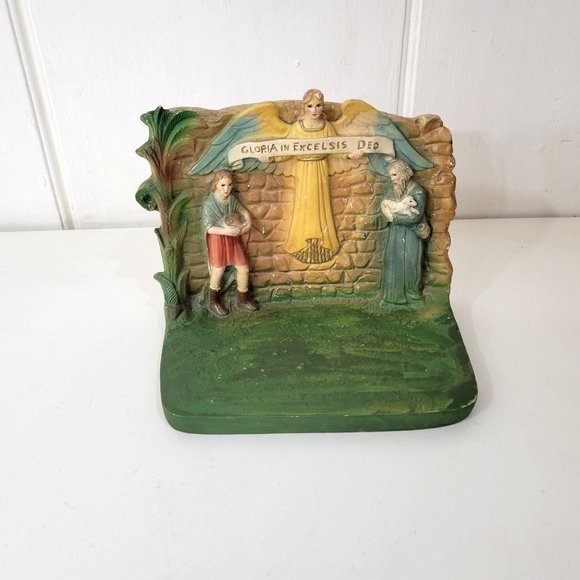 Vintage Chalkware Nativity Scene Base - Picture 1 of 7